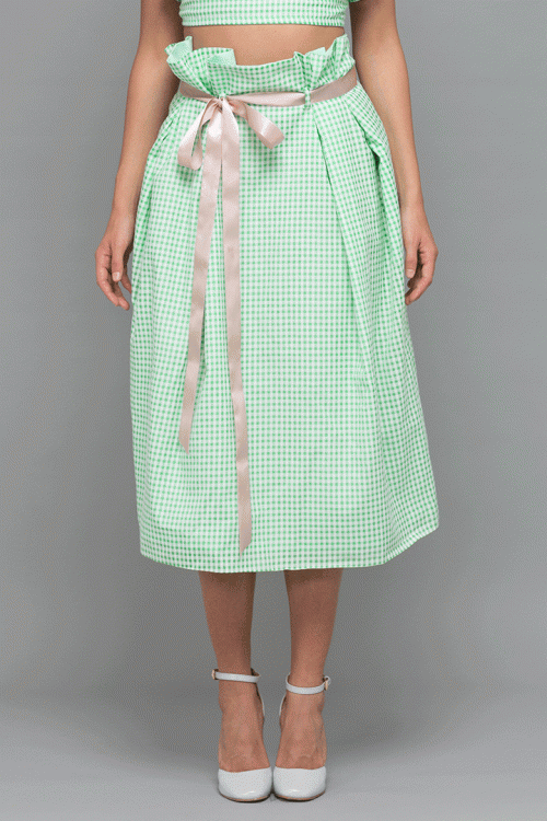 CHÂN VÁY GREEN RETRO GIRL SKIRT