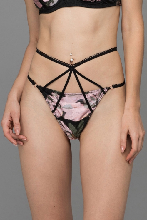 QUẦN LÓT GẤM PHỐI DÂY MID-NIGHT ROSES GARDEN STRING PANTIE