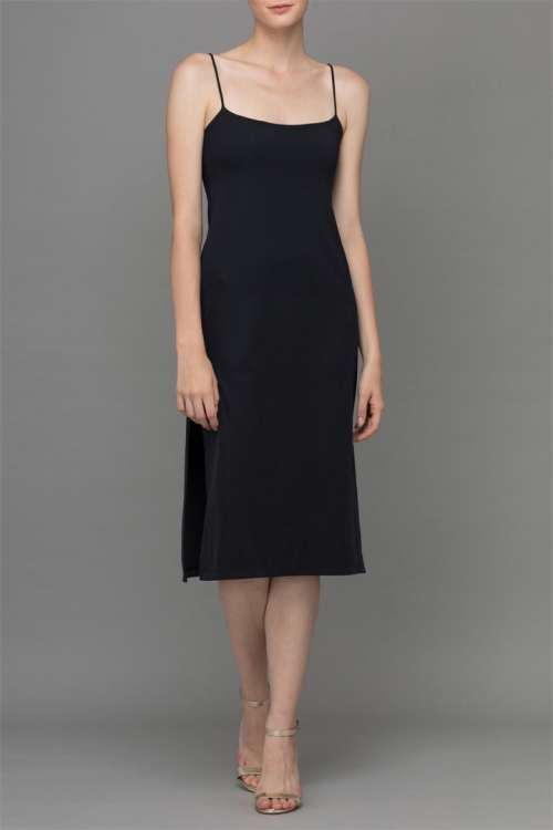 ĐẦM 2 DÂY ĐEN XẺ 2 BÊN BLACK SIMPLIFY UNDER DRESS