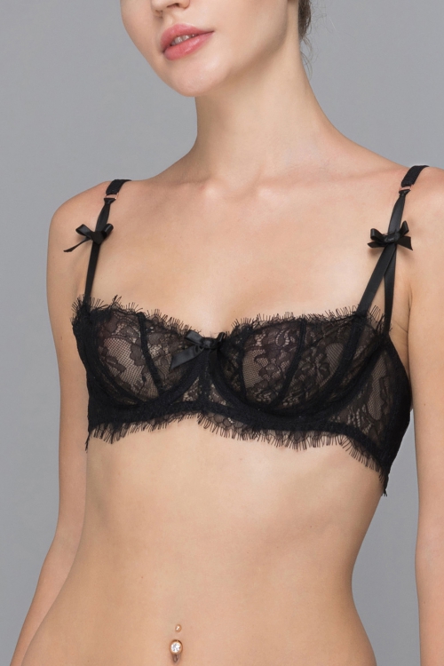 LANI BALCONETTE BLACK BRA