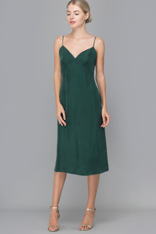 ĐẦM 2 DÂY XANH CỔ ĐIỂN - CLASSIC CAMI MIDI DRESS