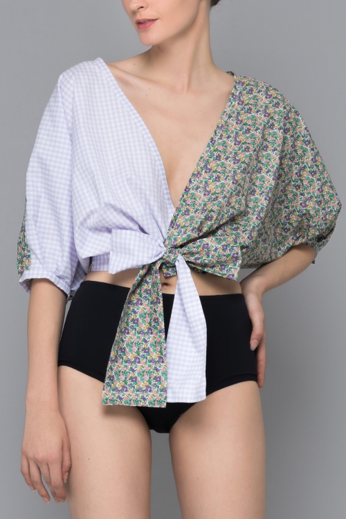 ÁO KIMONO HOA THẮT NƠ EO - FLORAL KIMONO CROPTOP