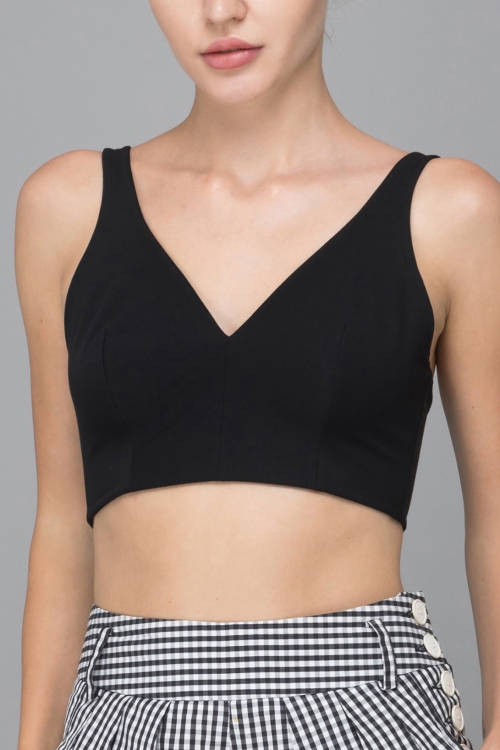 PEGGY L. (LEE) BLACK BRA TOP