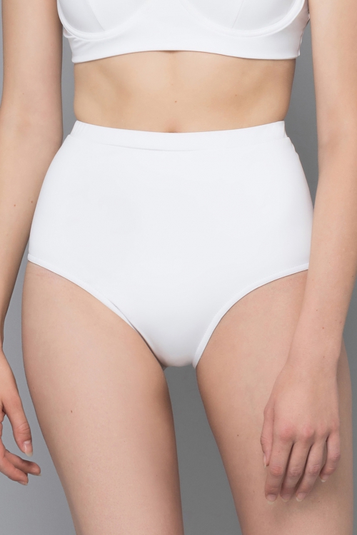 QUẦN BƠI CỔ ĐIỂN MÀU TRẮNG WHITE SUPER HIGHT WAIST BIKINI PANT