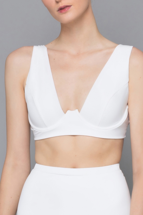 ÁO BƠI CÓ GỌNG CỔ W WHITE W BIKINI TOP