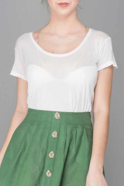 ÁO THUN TRẮNG TRƠN - WHITE BASIC TOP