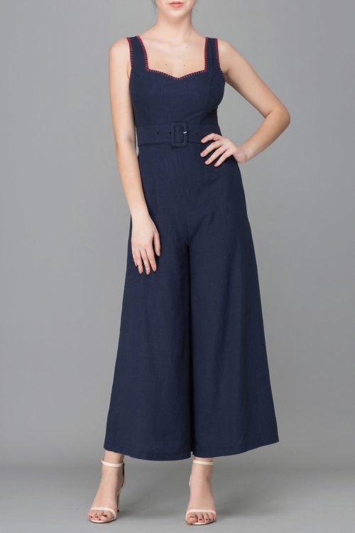 JUMPSUIT LINEN XANH ĐẬM - NAVY CLASSIC JUMPSUITS