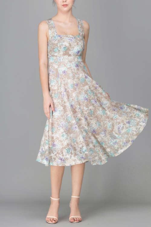 ĐẦM LIỀN HOA - LOLITA FLORAL MIDI DRESS